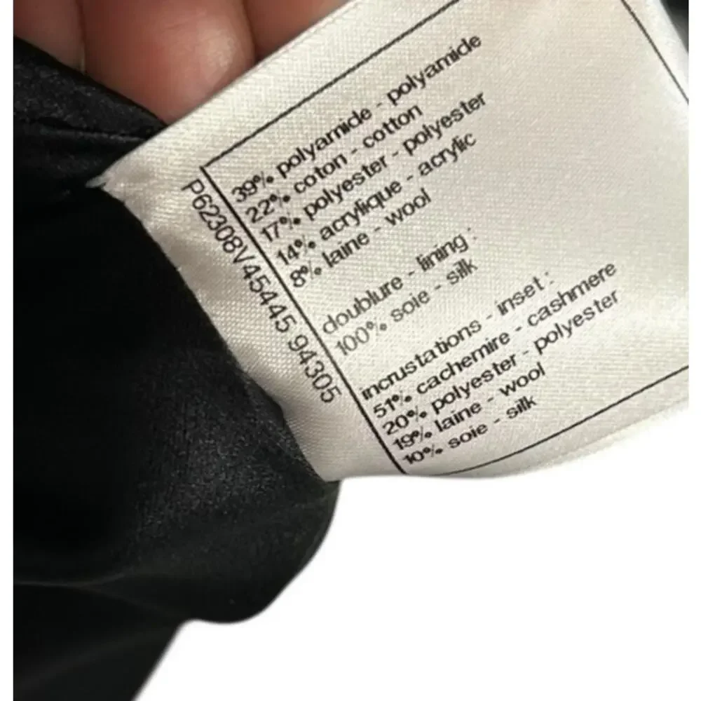 Chanel Black White Tweed Logo Button Front Jacket Size 36 / US 4 Luxury Corpcore